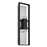 Alteck Mars 24" LED Outdoor Sconce, Black/Clear, Sand Black