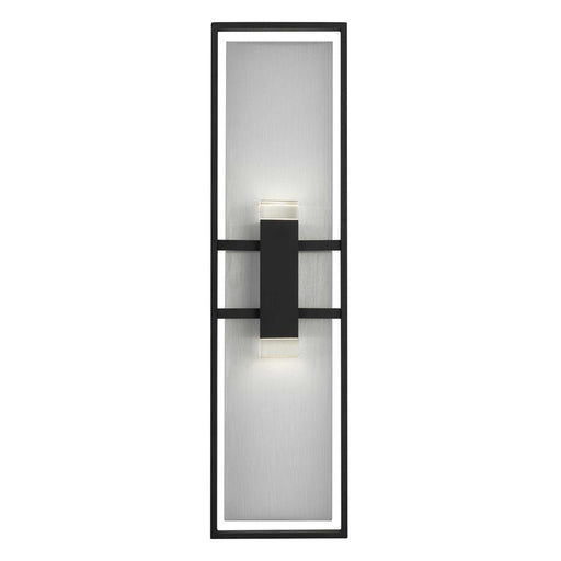 Alteck Mars 32" LED Outdoor Sconce, Black/Clear, Sand Black