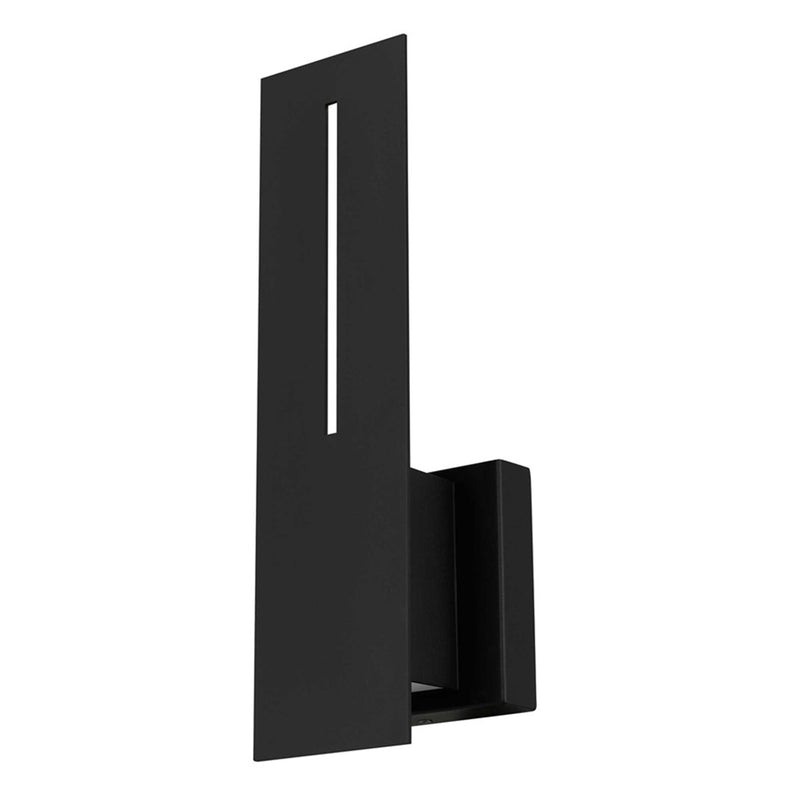 Alteck Slot 15in LED Outdoor Sconce | Contemporary Sand Black Aluminum | Entryway & Covered Patio | 5 x 15 in | Model AW0109-3CCT-W-BK