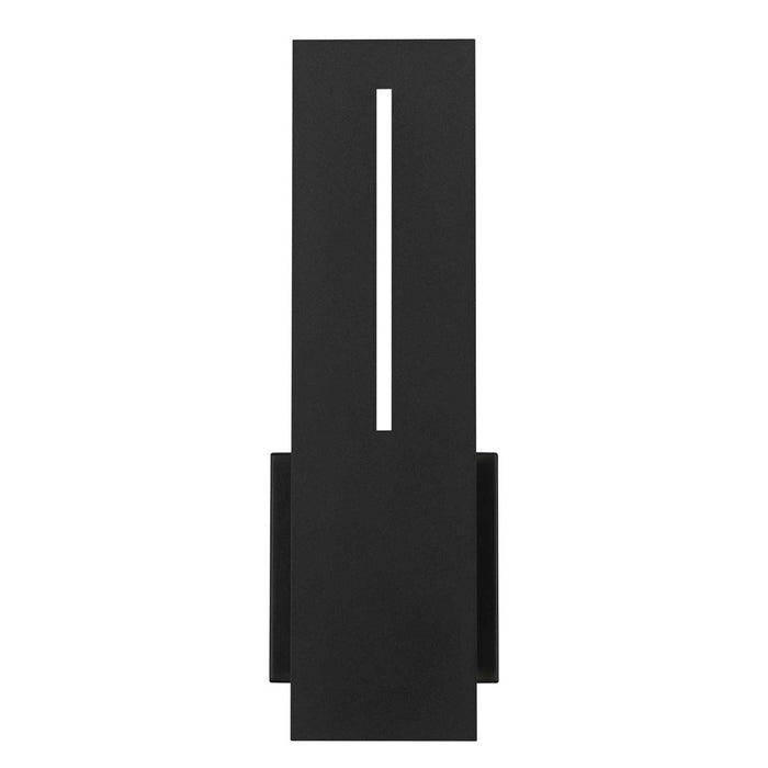 Alteck Slot 15" LED Outdoor Sconce, Black/Sand, Sand Black