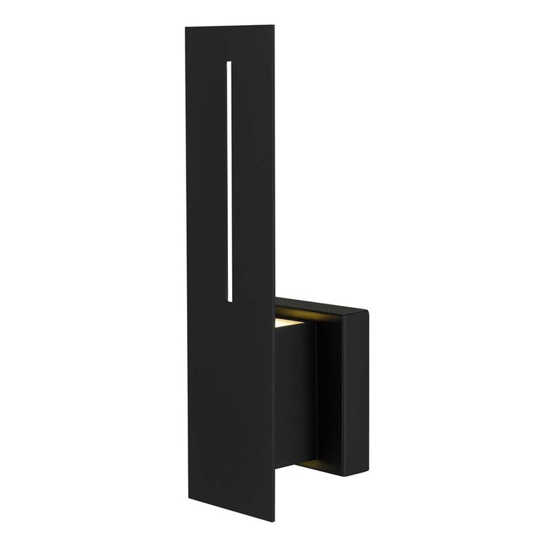 Alteck Slot 15in LED Outdoor Sconce | Contemporary Sand Black Aluminum | Entryway & Covered Patio | 5 x 15 in | Model AW0109-3CCT-W-BK