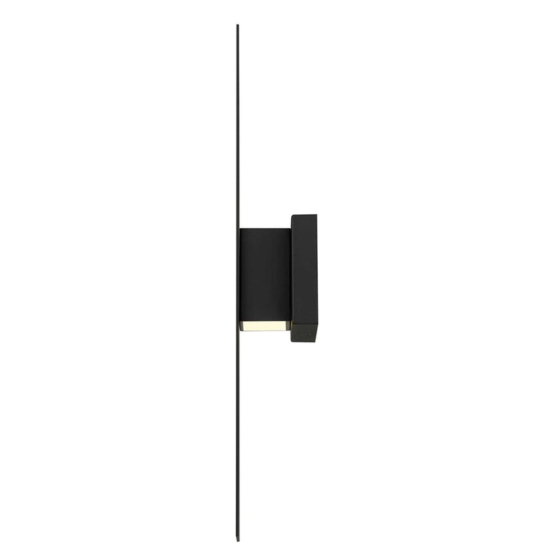Alteck Slot 24in 1-Light LED Outdoor Sconce | Contemporary Sand Black Aluminum and Sand Blast Glass | Entryway & Patio | Model AW0110-3CCT-W-BK