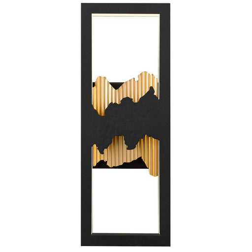 Alteck Sunrize 15" LED Outdoor Wall Sconce, Sand Black