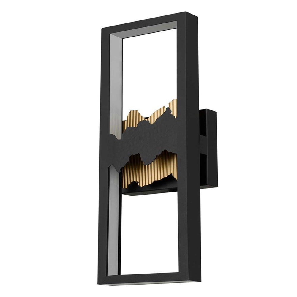 Alteck Sunrize 22" LED Outdoor Wall Sconce, Sand Black