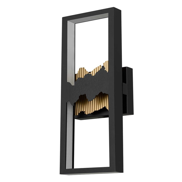 Alteck Sunrize 22" LED Outdoor Wall Sconce, Sand Black