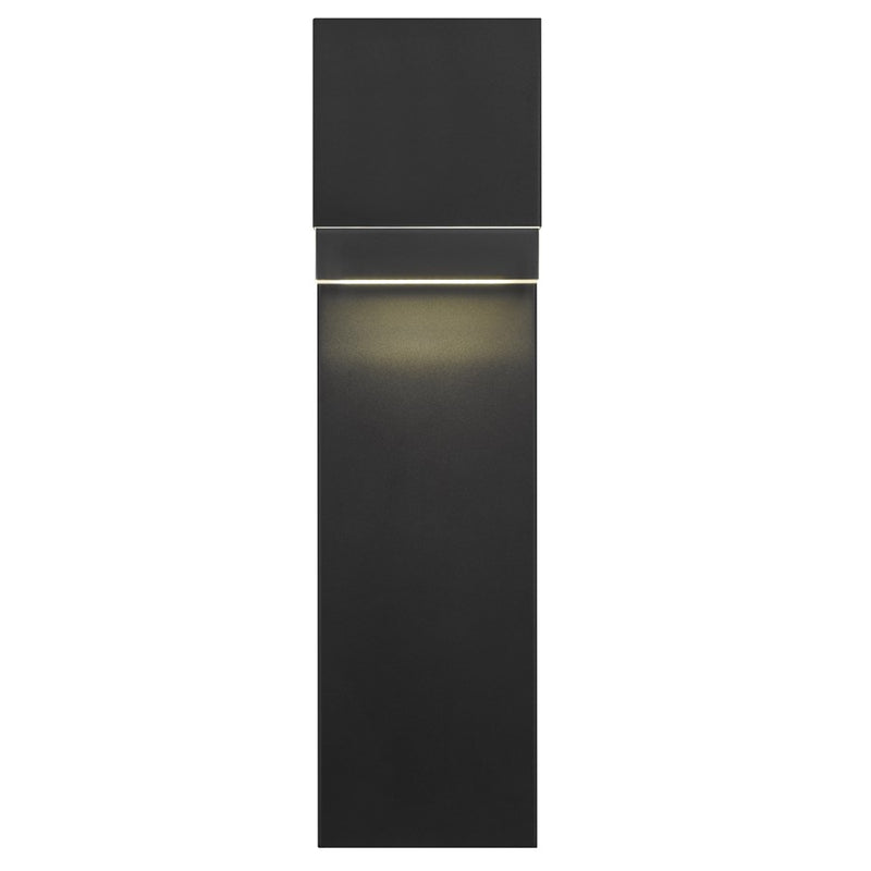 Alteck Lagos 24in LED Outdoor Sconce | Contemporary Sand Black Aluminum with Clear Crystal | Entryway & Covered Patio | Model AW0118-3CCT-W-BK