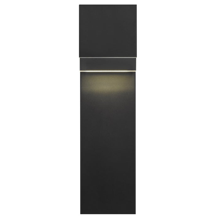 Alteck Lagos 24" LED Outdoor Sconce, Black/Clear, Sand Black