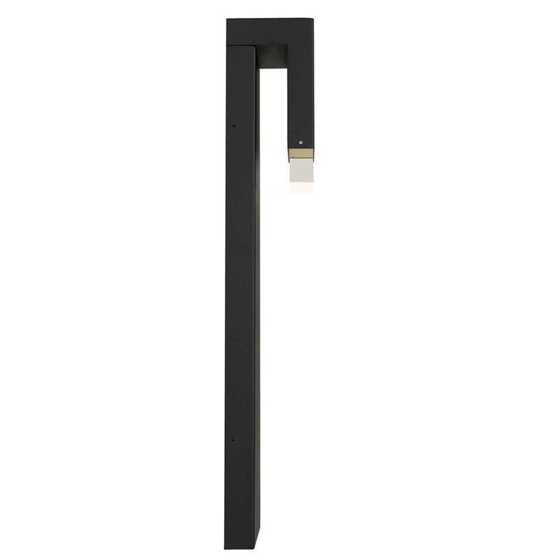 Alteck Lagos 24in LED Outdoor Sconce | Contemporary Sand Black Aluminum with Clear Crystal | Entryway & Covered Patio | Model AW0118-3CCT-W-BK