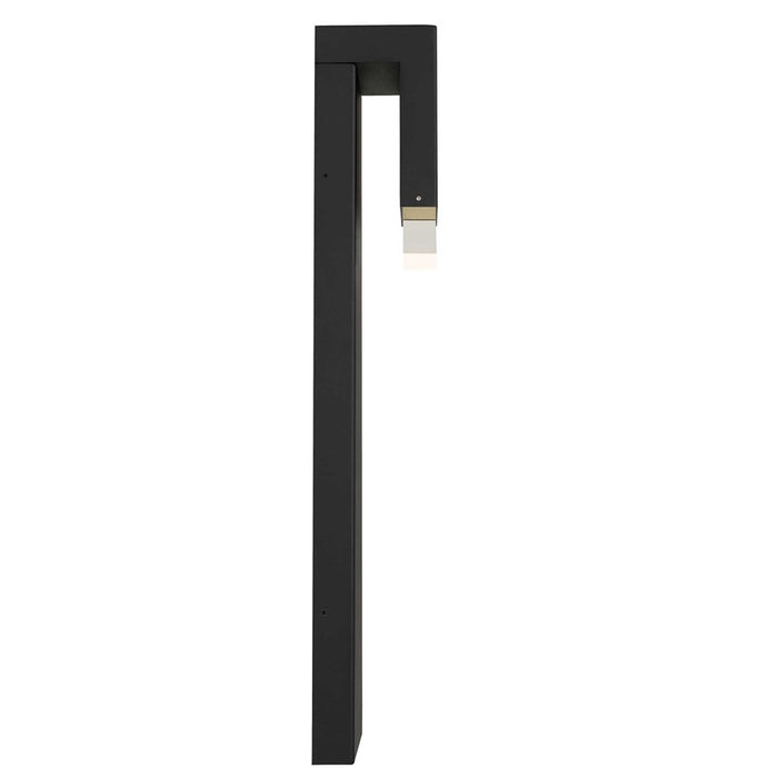 Alteck Lagos 24" LED Outdoor Sconce, Black/Clear, Sand Black