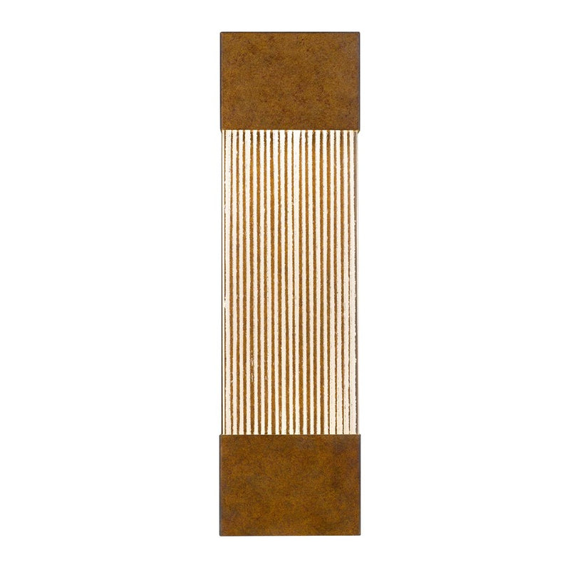 Alteck Mystic 20in 1-Light Outdoor Wall Sconce | Contemporary Painted Patina Brass and Clear Sawn Glass | Entryway & Patio | Model AW0119-3CCT-W-PPB