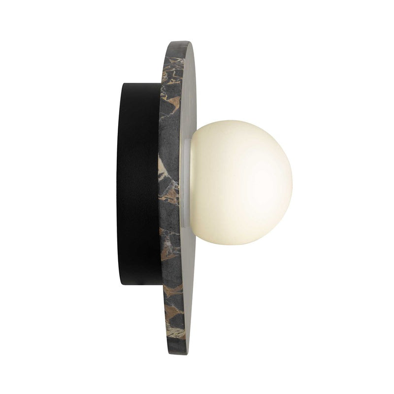 Alteck Tenere 12in 1-Light Outdoor Wall Sconce | Contemporary Sand Black and Etched Opal Glass | Entryway & Patio | Model AW0120-3CCT-W-BK