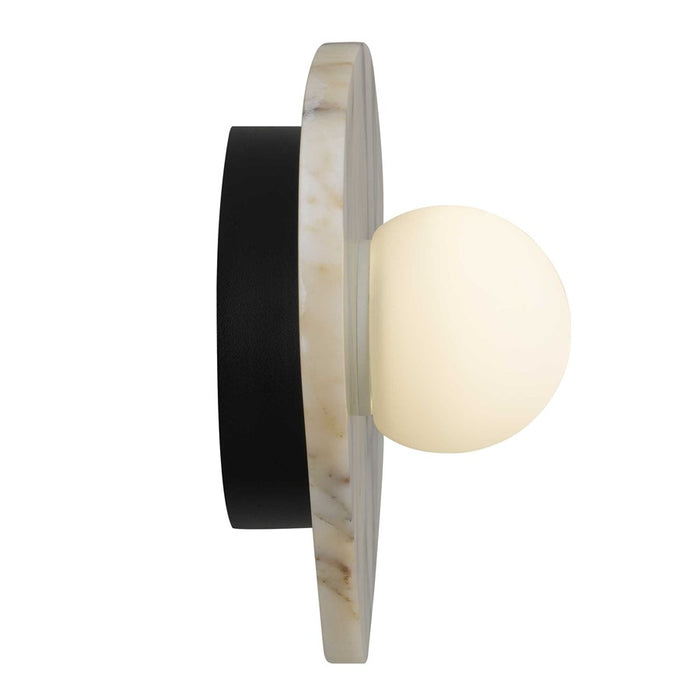 Alteck Tenere 12" LED Outdoor Wall Sconce, Sand Black/White