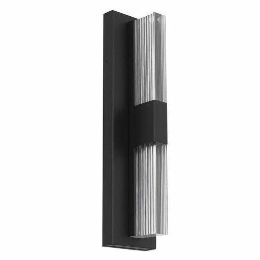 Alteck Arles 18" LED Outdoor Wall Sconce, Sand Black - AW0121-3CCT-W-BK