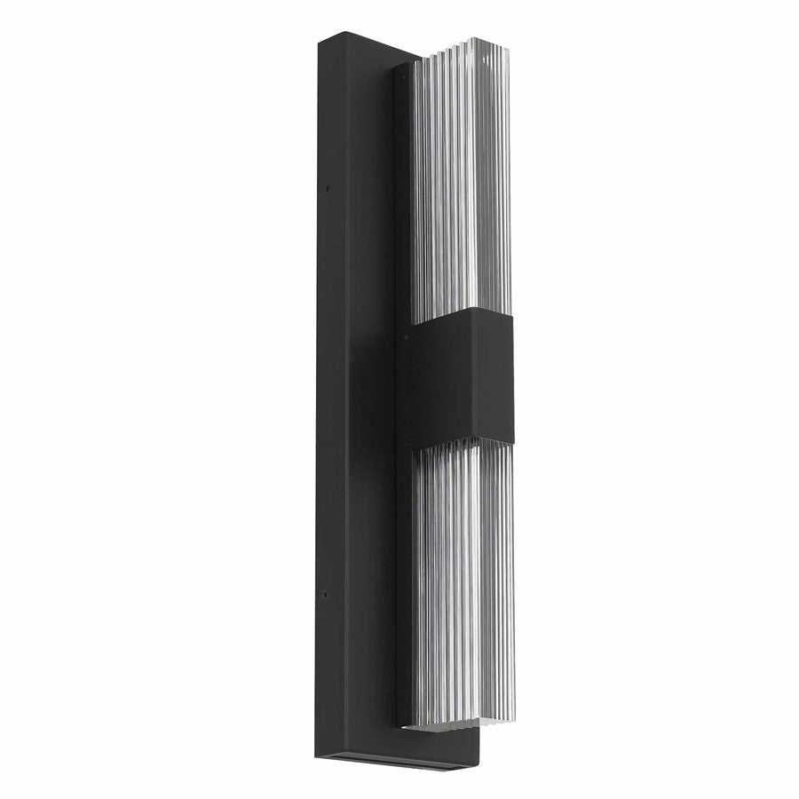 Alteck Arles 18" LED Outdoor Wall Sconce, Sand Black