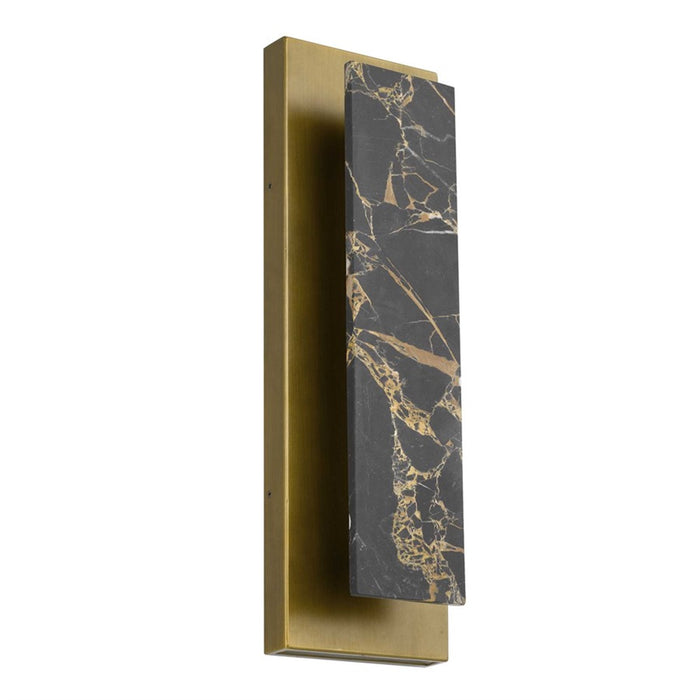 Alteck Zoey 18" LED Outdoor Wall, Painted Antique Brass