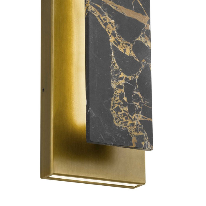 Alteck Zoey 18" LED Outdoor Wall, Painted Antique Brass