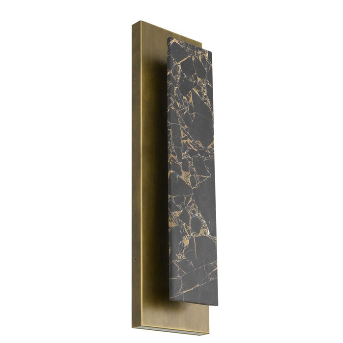 Alteck Zoey 24" LED Outdoor Wall, Painted Antique Brass - AW0124-3CCT-W-PAB