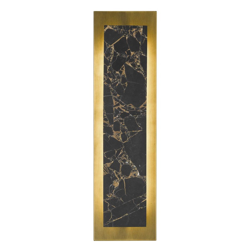 Alteck Zoey 24in 1-Light Outdoor Wall Sconce | Contemporary Painted Antique Brass Aluminum and Silk Screen Glass | Entryway | Model AW0124-3CCT-W-PAB