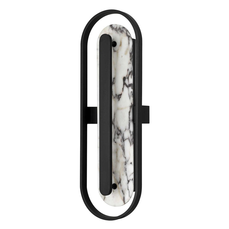 Alteck Roundabout 28in 1-Light LED Outdoor Wall Sconce | Contemporary Sand Black Aluminum and Silk Screen Glass | Entryway | Model AW0126-3CCT-W-BK