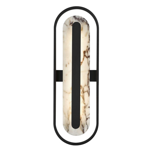 Alteck Roundabout 28" LED Outdoor Wall Sconce, Sand Black