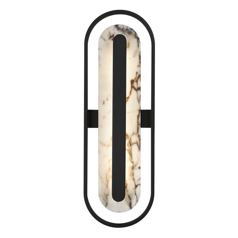 Alteck Roundabout 28in 1-Light LED Outdoor Wall Sconce | Contemporary Sand Black Aluminum and Silk Screen Glass | Entryway | Model AW0126-3CCT-W-BK