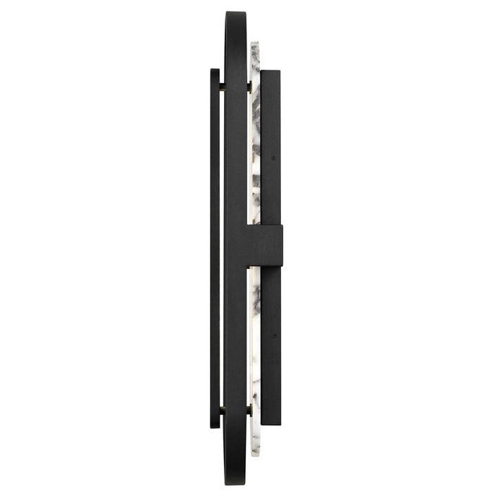 Alteck Roundabout 28" LED Outdoor Wall Sconce, Sand Black
