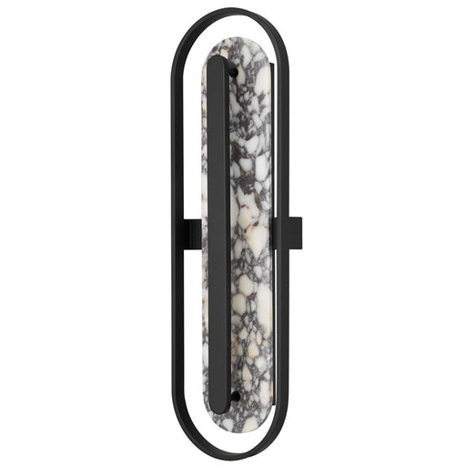 Alteck Roundabout 36" LED Outdoor Wall Sconce, Sand Black