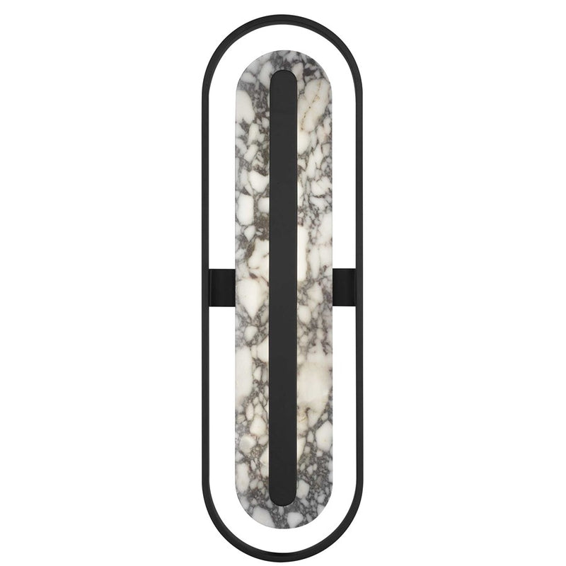Alteck Roundabout 36in 1-Light Outdoor Wall Sconce | Contemporary Sand Black Aluminum and Silk Screen Glass | Entryway | Model AW0127-3CCT-W-BK