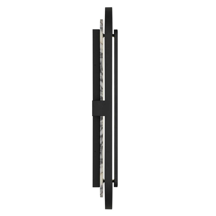 Alteck Roundabout 36" LED Outdoor Wall Sconce, Sand Black