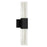 Alteck Folio 22" LED Outdoor Sconce, Black/Clear, Sand Black