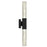 Alteck Folio 22" LED Outdoor Sconce, Black/Clear, Sand Black