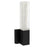 Alteck Folio 13" LED Outdoor Sconce, Black/Clear, Sand Black