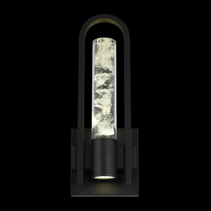 Alteck Arch 12.75" LED Outdoor Sconce, Black/Clear, Black