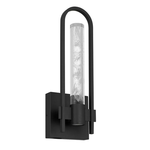 Alteck Arch 18" LED Outdoor Sconce, Black/Clear, Sand Black - AW0132-3CCT-W-BK