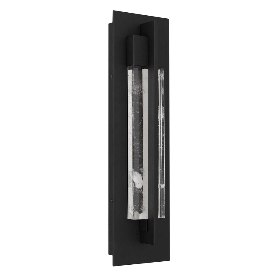 Alteck Rivera 20" LED Outdoor Wall Sconce, Sand Black