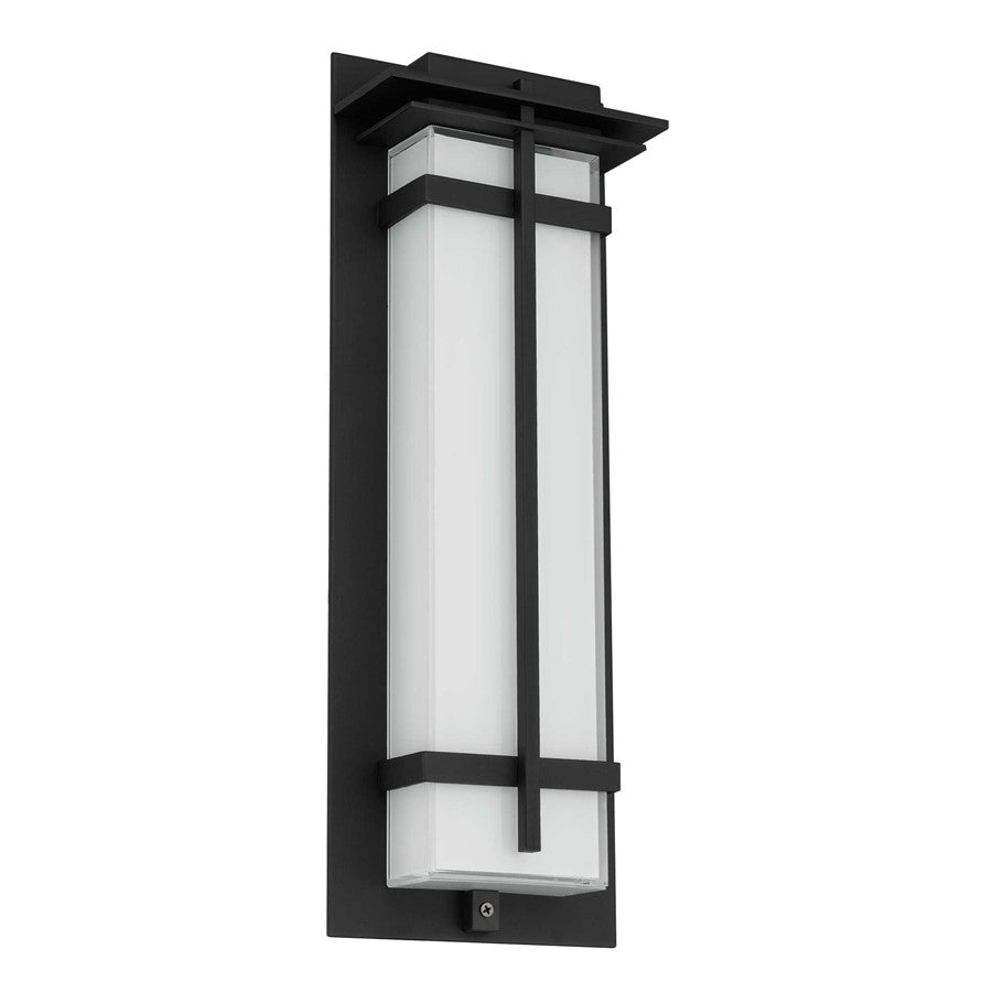 Alteck Frank 18" LED Outdoor Wall Sconce, Sand Black