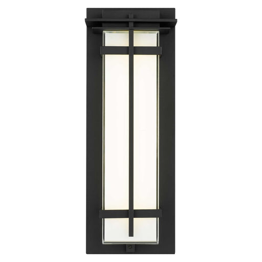 Alteck Frank 18" LED Outdoor Wall Sconce, Sand Black