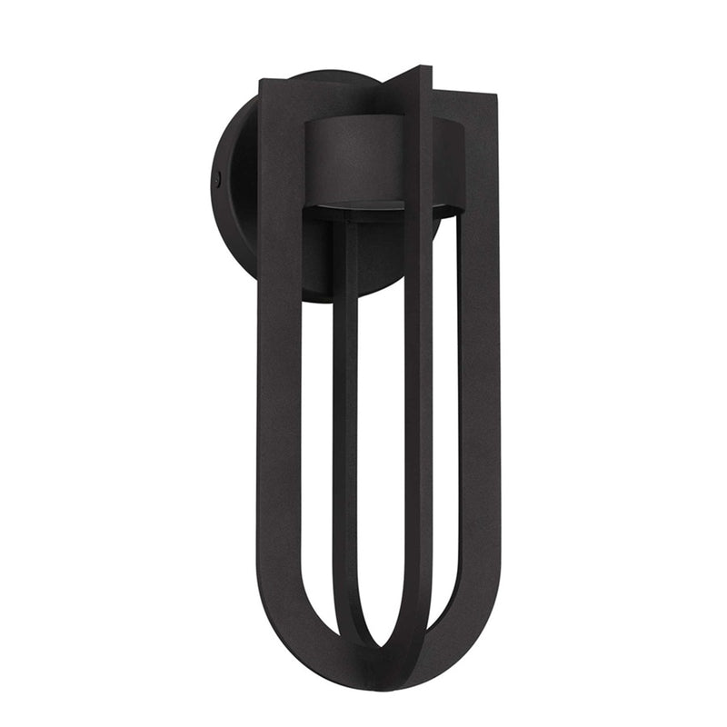 Alteck Furo 12in 1-Light LED Outdoor Sconce | Contemporary Dark Bronze and Sand Blast Glass | Covered Patio & Entryway | Model AW0138-3CCT-W-DB