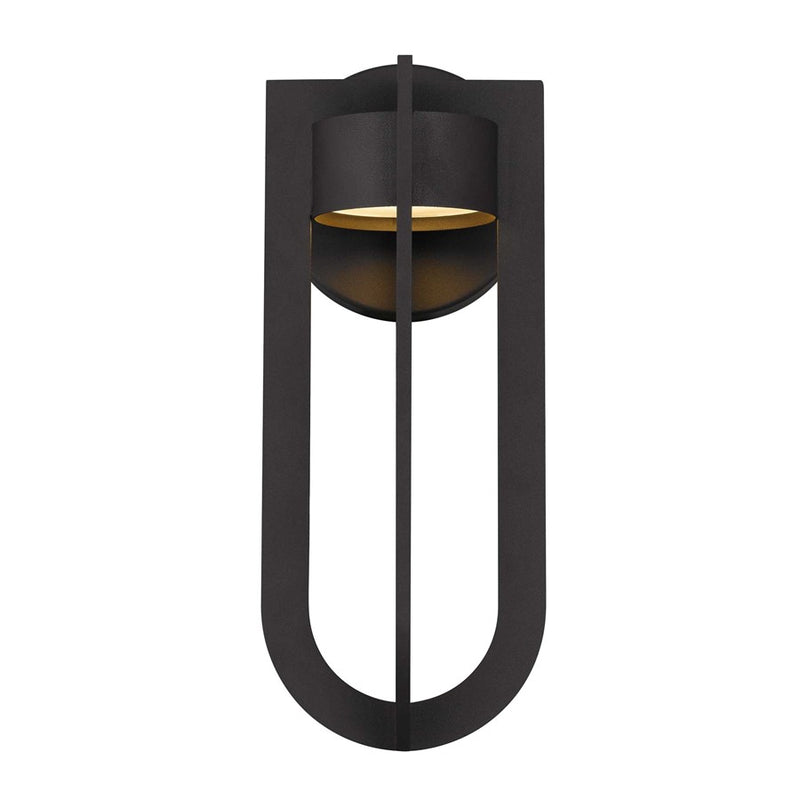 Alteck Furo 12in 1-Light LED Outdoor Sconce | Contemporary Dark Bronze and Sand Blast Glass | Covered Patio & Entryway | Model AW0138-3CCT-W-DB