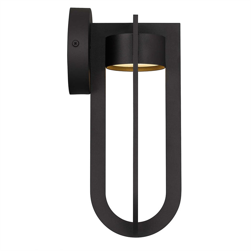 Alteck Furo 12in 1-Light LED Outdoor Sconce | Contemporary Dark Bronze and Sand Blast Glass | Covered Patio & Entryway | Model AW0138-3CCT-W-DB