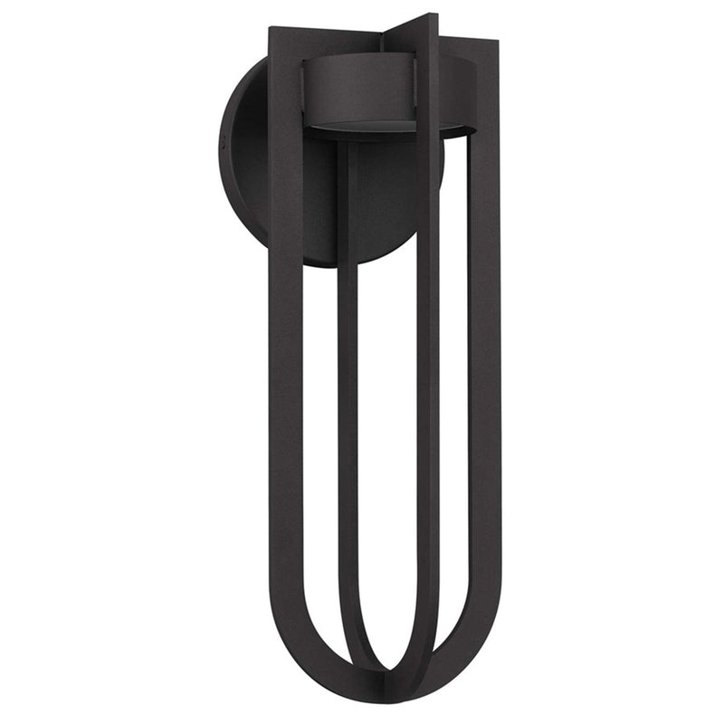 Alteck Furo 16.38in 1-Light LED Outdoor Sconce | Contemporary Dark Bronze Aluminum and Sand Blast Glass | Entryway & Patio | Model AW0139-3CCT-W-DB