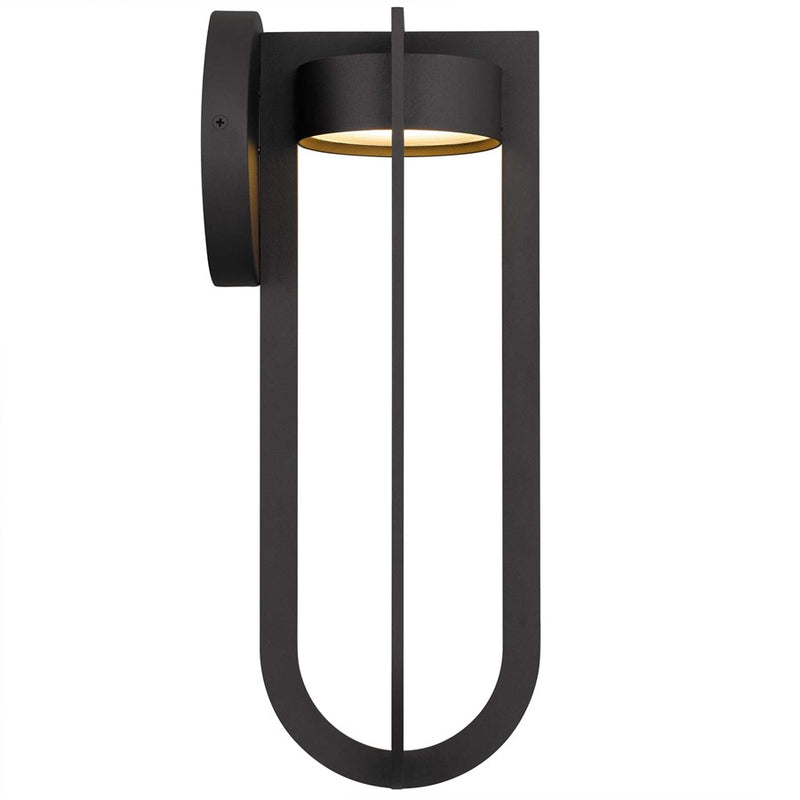 Alteck Furo 16.38in 1-Light LED Outdoor Sconce | Contemporary Dark Bronze Aluminum and Sand Blast Glass | Entryway & Patio | Model AW0139-3CCT-W-DB