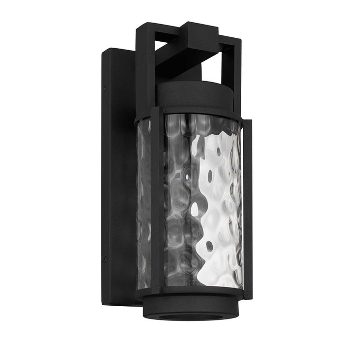 Alteck Winston 12" LED Outdoor Wall Sconce, Sand Black