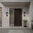 Alteck Winston 12" LED Outdoor Wall Sconce, Sand Black