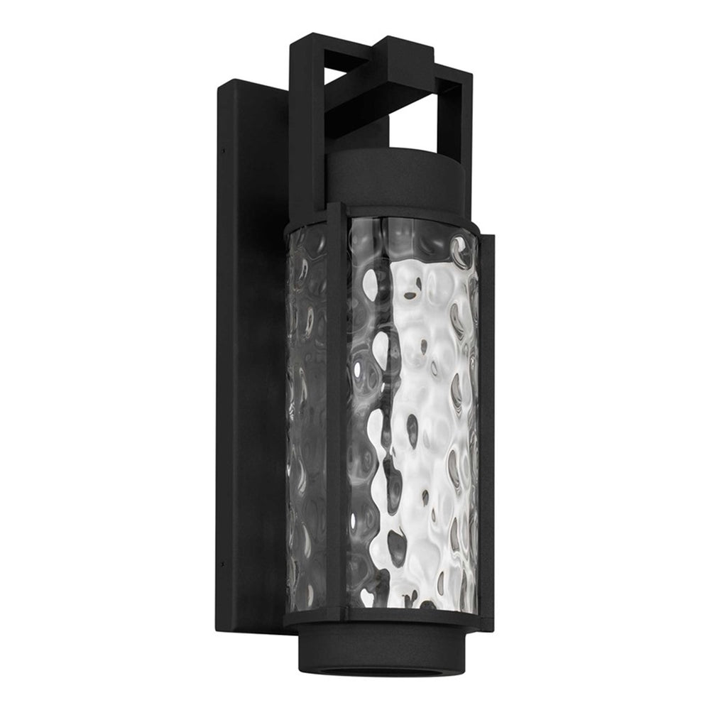 Alteck Winston 16.5" LED Outdoor Sconce, Black/Clear, Black