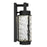 Alteck Winston 16.5" LED Outdoor Sconce, Black/Clear, Black