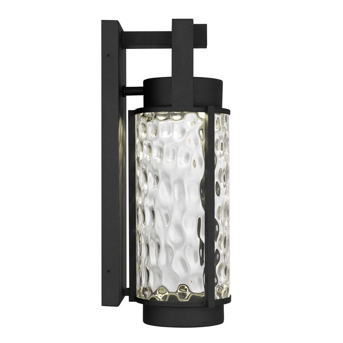 Alteck Winston 16.5" LED Outdoor Sconce, Black/Clear, Black
