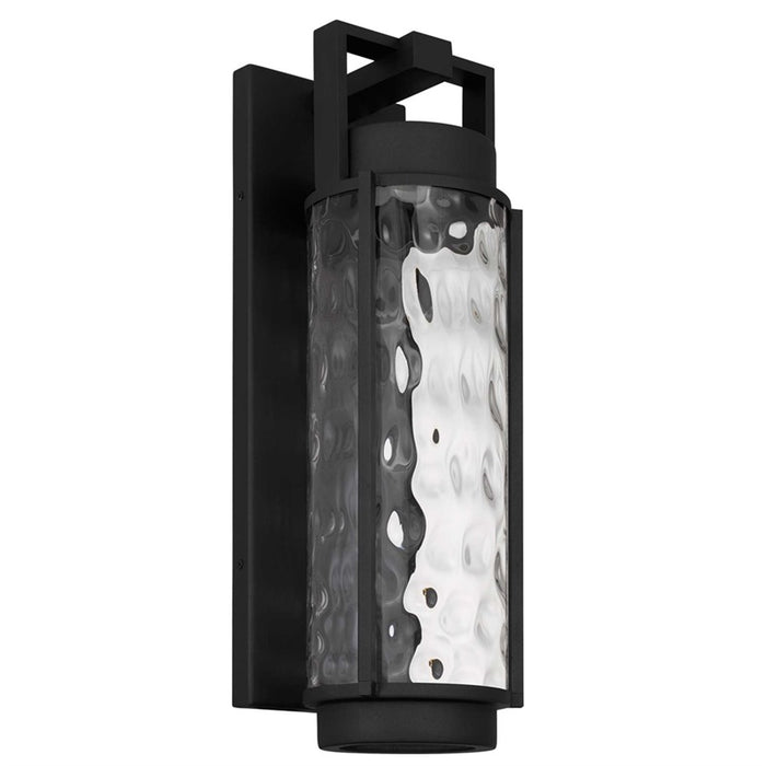 Alteck Winston 21.75" LED Outdoor Sconce, Black/Clear, Black