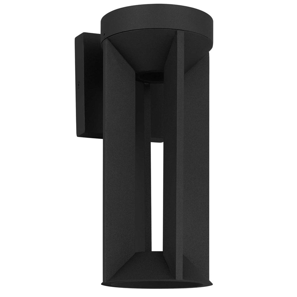 Alteck Aura 12" LED Outdoor Sconce, Black/Sand, Sand Black