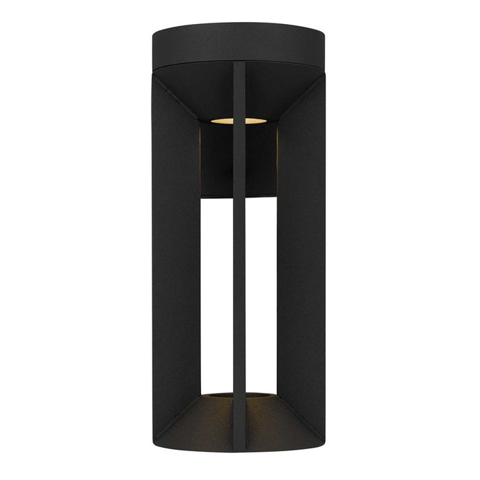 Alteck Aura 12" LED Outdoor Sconce, Black/Sand, Sand Black